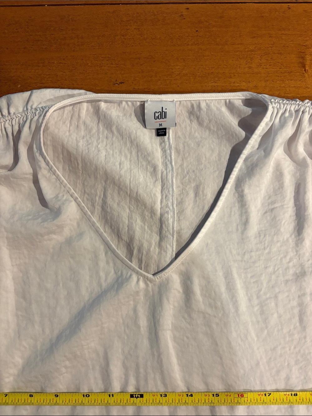 CAbi Seaside Top, short sleeve, with gathered sleeves, medium, generous cut - Picture 8 of 8